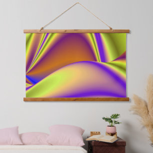 Die Magie des Sommers , Abstrakte 3D-Kunst Wandteppich Mit Holzrahmen