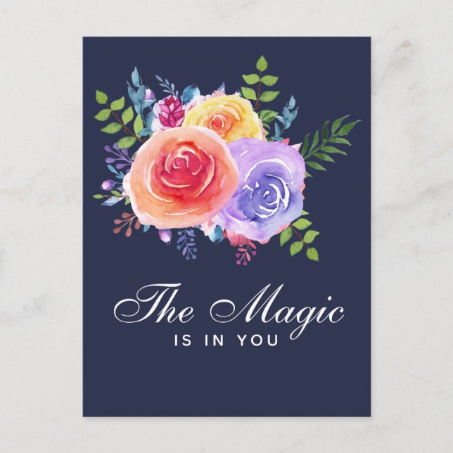 Die Magie steckt in deiner Inspirationsblüte Postkarte (Vorderseite)