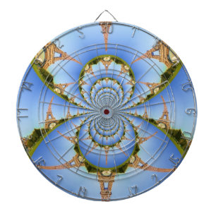 Die Magie von Paris: Geometrisches Eiffelturm-Desi Dartscheibe
