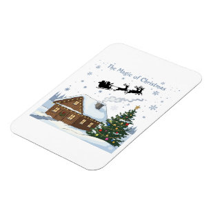 Die Magie von Weihnachten Santas Schlitten & Coz Magnet
