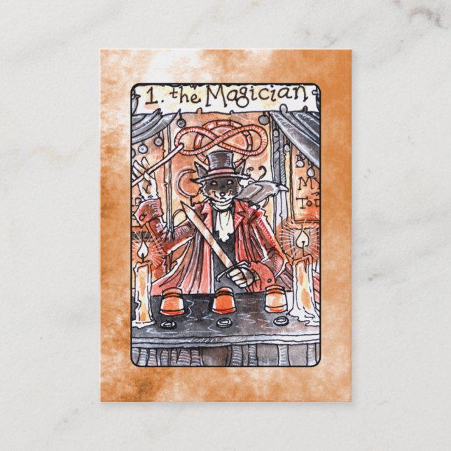 Die Magier-Tarot-Karte Visitenkarte (Vorderseite)