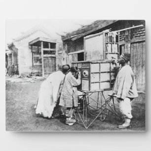 Die magische Laterne, c.1870 (b/w-Foto) Fotoplatte