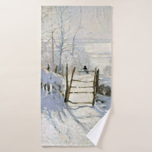 Die Magpie, Monet Badehandtuch (Badehandtuch)