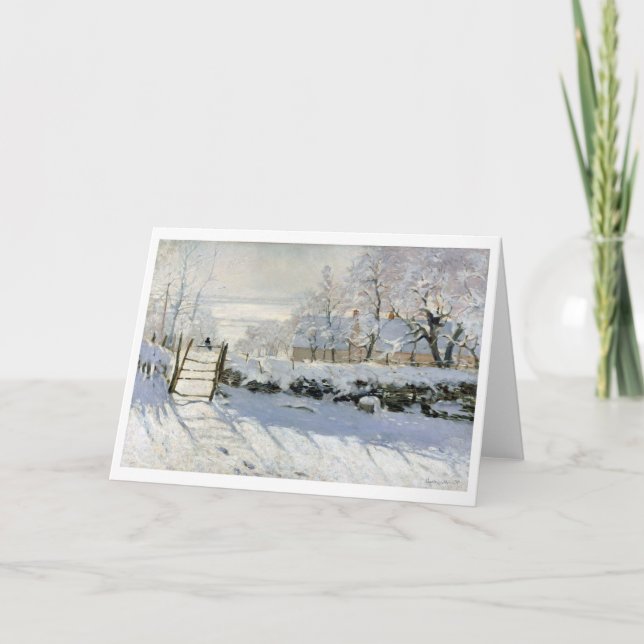 Die Magpie, Monet Karte (Vorderseite)