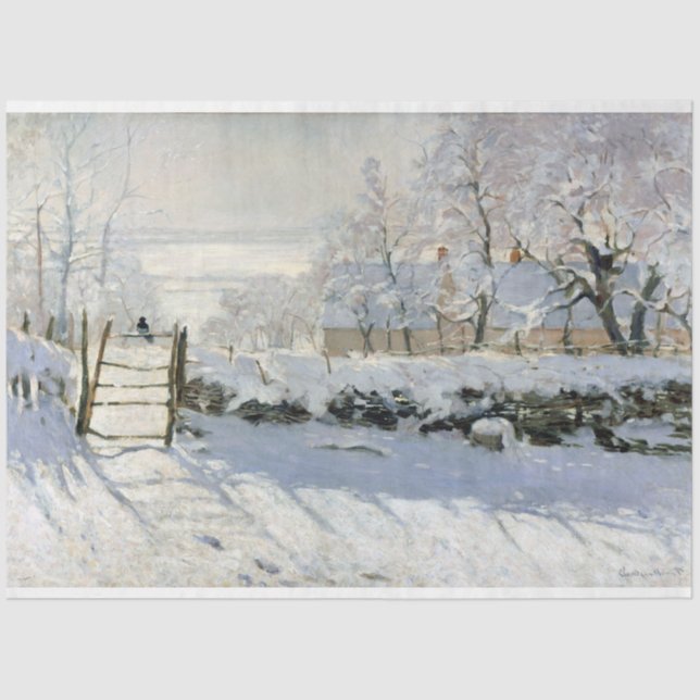 Die Magpie, Monet Seidenpapier (Vorderseite)