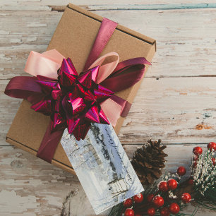 Die Magpie von Claude Monet zu Weihnachten Geschenkanhänger