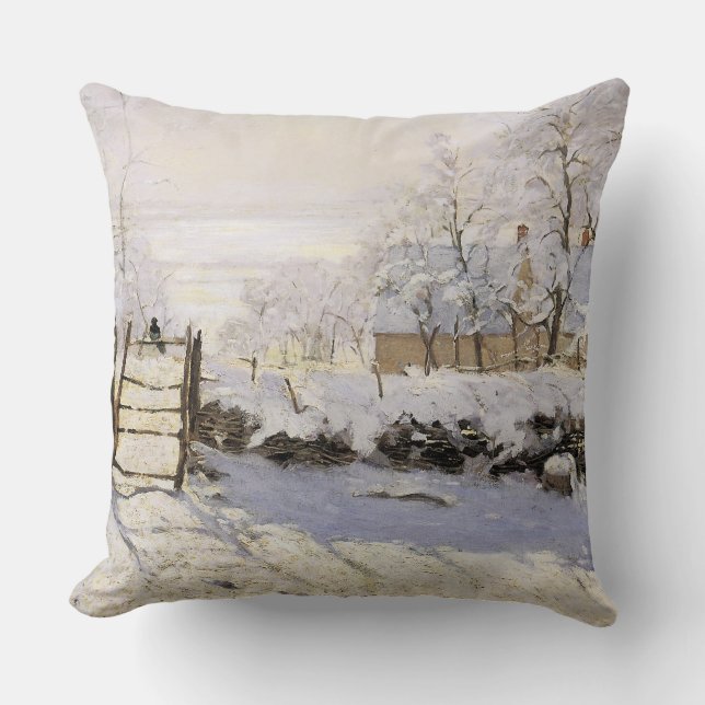 Die Magpie von Monet Kissen (Vorderseite)