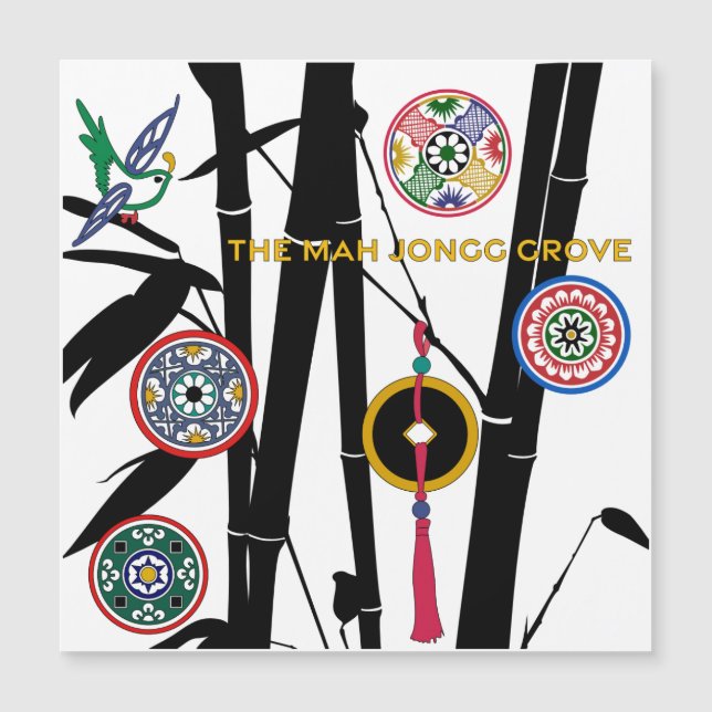 Die Mah Jongg Grove Magnetkarte (Vorderseite)