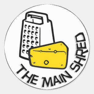 Die "Main Shred"-Ware Runder Aufkleber