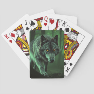 "Die Majestät der Wildnis: Die Alpha im Wald" Spielkarten