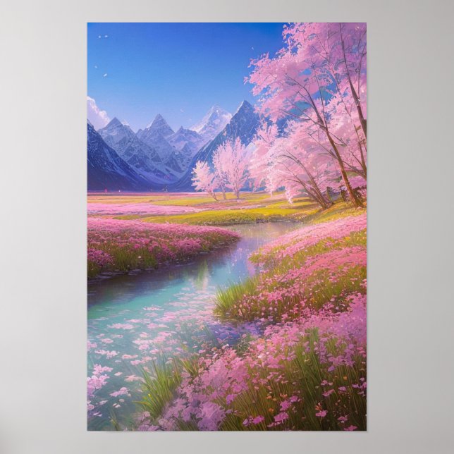 Die majestätische Ruhe der zarten Touch der Natur Poster (Vorne)