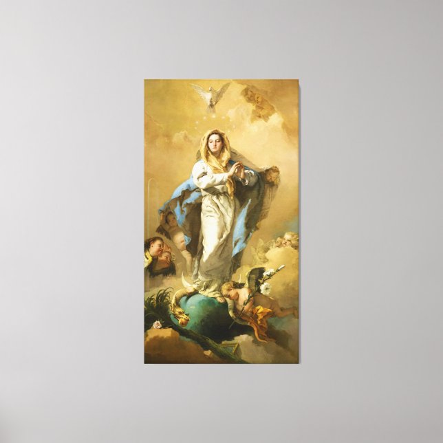Die makellose Empfängnis von Giovanni B. Tiepolo Leinwanddruck (Vorderseite)