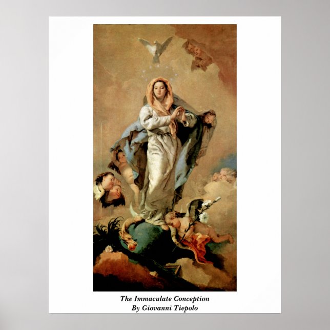 Die makellose Empfängnis von Giovanni Tiepolo Poster (Vorne)