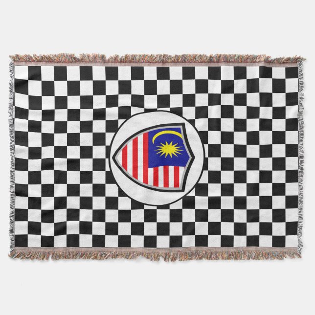 Die malaysische Flagge wirft Decke (Vorderseite)