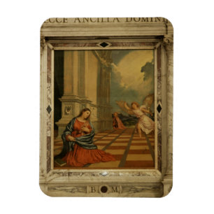 Die Malchiostro Ankündigung, c.1520 (Öl auf Plat Magnet