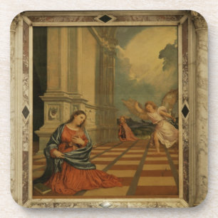 Die Malchiostro Ankündigung, c.1520 (Öl auf Plat Untersetzer