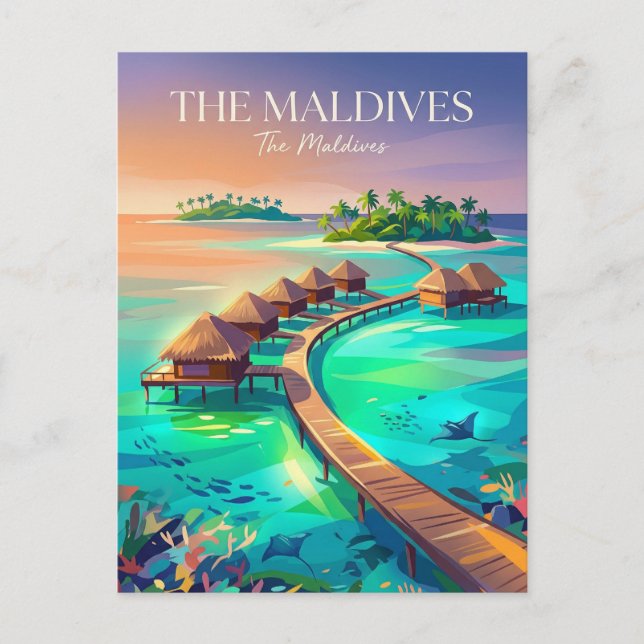 Die Malediven Die Malediven Postkarte (Vorderseite)