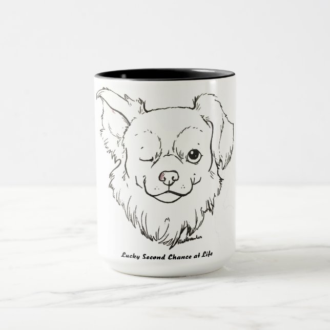 Die malende glückliche Kaffee-Tasse Fox Tasse (Zentrum)