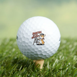 Die Malerei ist so entspannend, Corgi Artist Golf Golfball