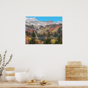 Die malerische Berglandschaft John Muir Zitat Poster