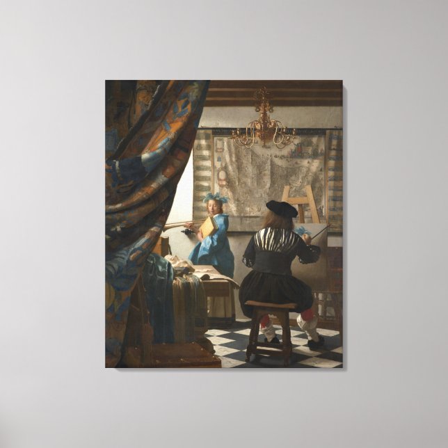 Die Malkunst von Johannes Vermeer Leinwanddruck (Vorderseite)