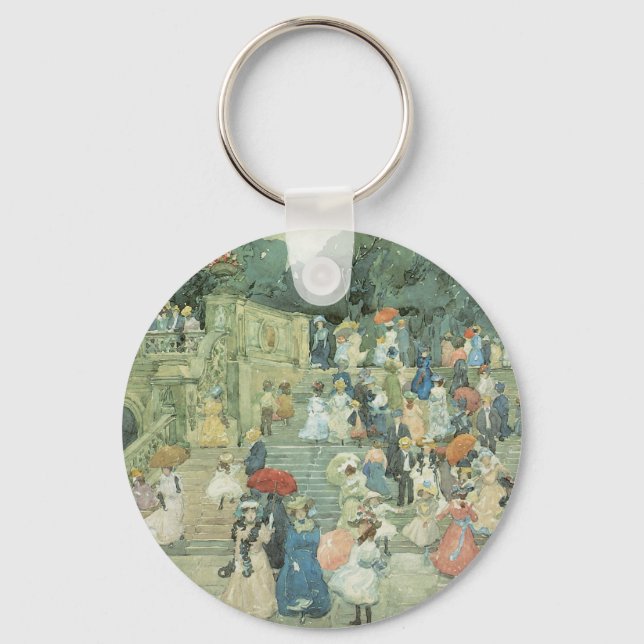 Die Mall, Central Park by Maurice Prendergast Schlüsselanhänger (Vorderseite)