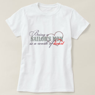 Die Mama-Arbeit des Seemanns des Herzens T-Shirt