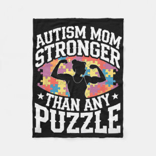 Die Mama des Autismus ist stärker als jeder Puzzle Fleecedecke