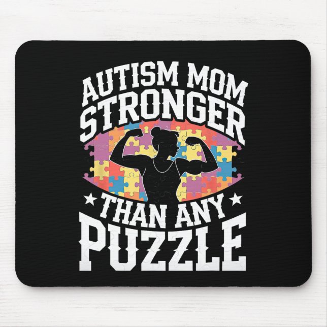 Die Mama des Autismus ist stärker als jeder Puzzle Mousepad (Vorne)