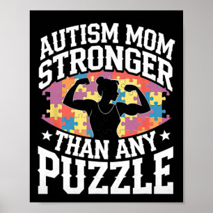 Die Mama des Autismus ist stärker als jeder Puzzle Poster