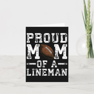Die Mama eines Lineman-Fußballs stolz auf die Frau Karte