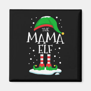 Die Mama-Elf-Weihnachtsfamilie Matching Xmas Mom G Magnet