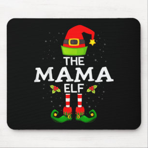 Die Mama-Elf-Weihnachtsfamilie passende Pyjama Mousepad