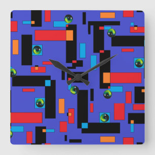 Die Mama I - Ken Gage Abstrakt Art Quadratische Wanduhr