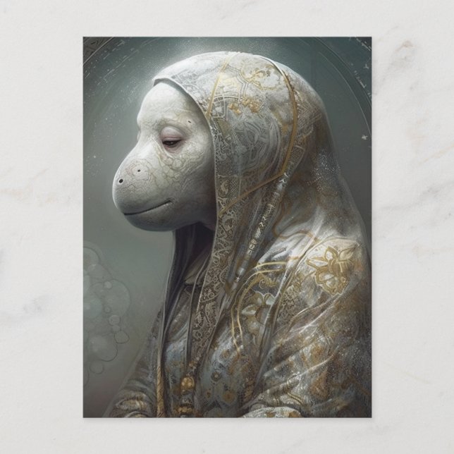 Die Manatee Nun Postkarte (Vorderseite)