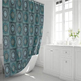 Die Mandala der gyrate psychedelic auges Duschvorhang