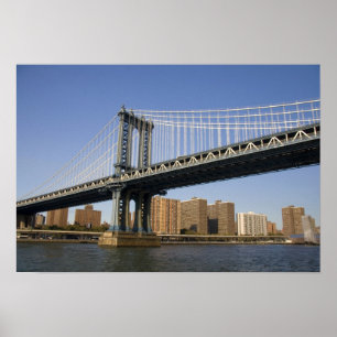 Die Manhattan Bridge über den East River 2 Poster