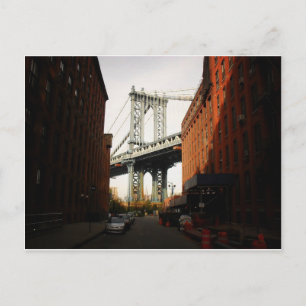 Die Manhattan-Brücke, die Aussicht auf die Straße Postkarte