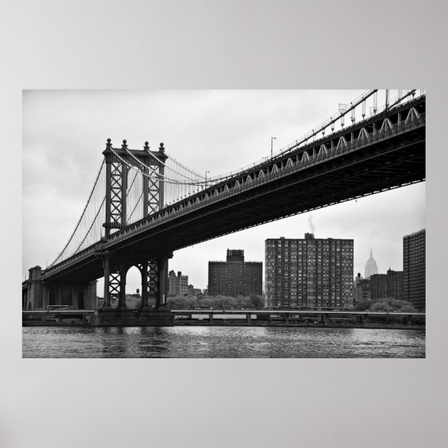 Die Manhattan-Brücke in New York City Poster (Vorne)