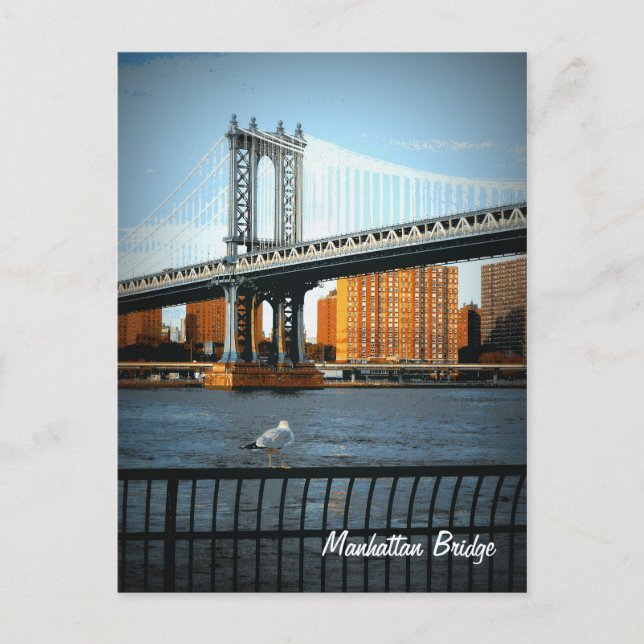 Die Manhattan-Brücke Postkarte (Vorderseite)