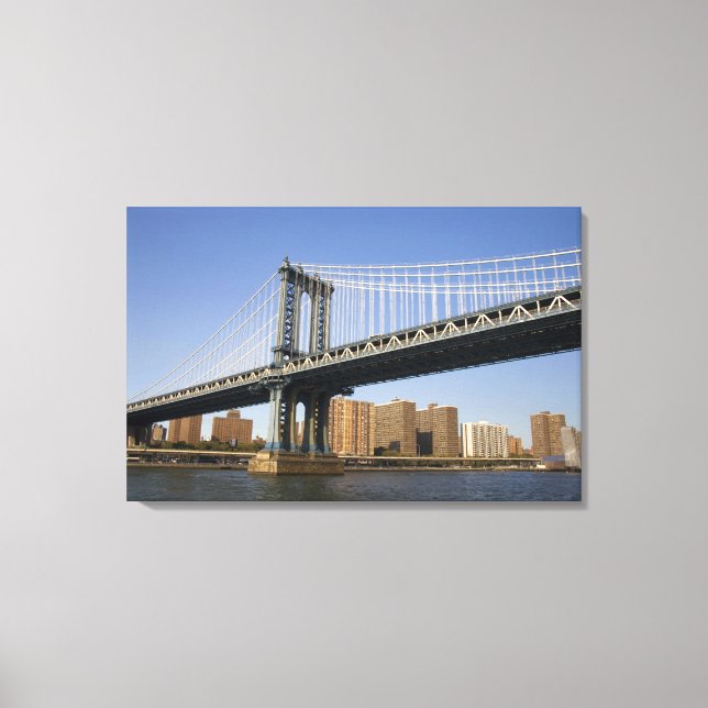 Die Manhattan-Brücke über den East River 2 Leinwanddruck (Vorderseite)