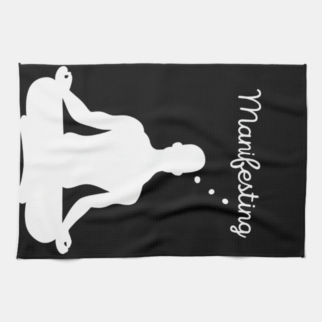 Die Manifestation der Meditation Visuell für posit Geschirrtuch (Horizontal)