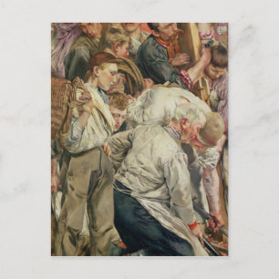 Die Männer, verlassen Panel aus dem Zeitalter des  Postkarte