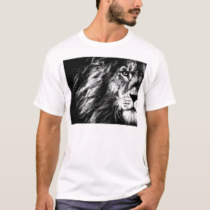 Die männlichen T - Shirt Moderne elegante Löwenfro