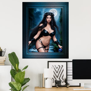 Die märchenhafte Göttin der alten Ruinen der Keime Poster