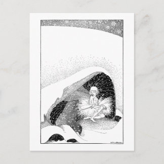 Die märchenhafte Winterpostkarte Postkarte