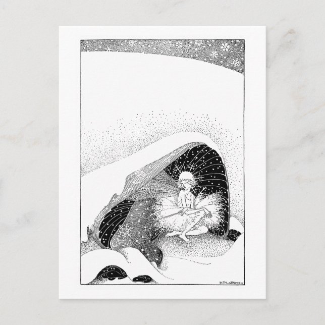 Die märchenhafte Winterpostkarte Postkarte (Vorderseite)