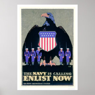 Die Marine nennt - tragen Sie jetzt ein (US02291A) Poster