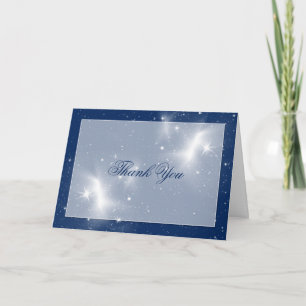 Die Marine und weiße Sterne, die Wedding sind, Dankeskarte