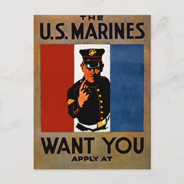Die Marines wollen Dich Postkarte (Vorderseite)